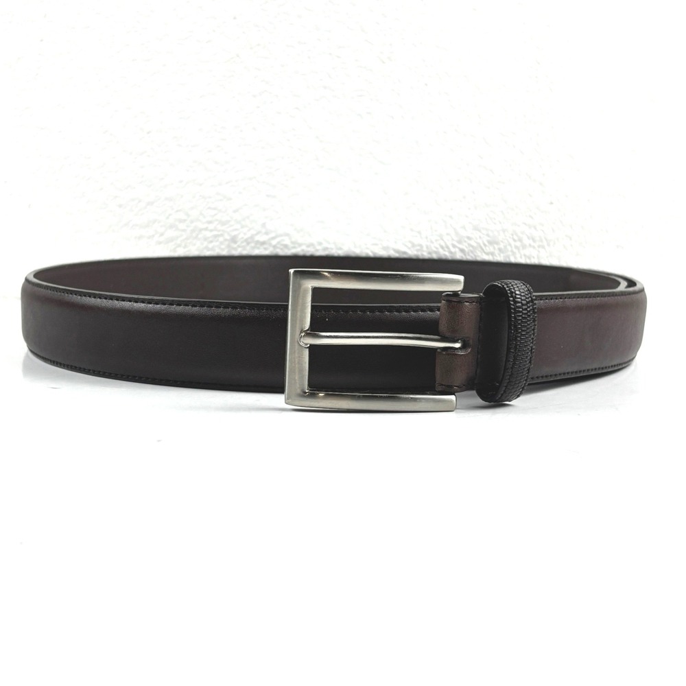 Stacy Adams Leather‎ Belt Mens 38 Brown Textured Detail Classic Office Formal